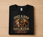 Funny Dad Shirt Just A Dad Who Always Came Back With The Milk Bigfoot Fathers Day Gift for Dad Birthday Husband Tee