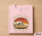 Best Dad Ever Shirt Fist Bump Father Child Vintage Sunset Fathers Day Gift for Dad Birthday Husband Retro Dad Tee