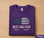 Best Dad Ever Shirt American Flag Patriotic Fathers Day Gift for Dad Husband Papa Birthday Gift USA Pride Dad Tee Vintage Style