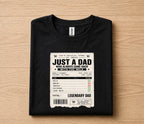 Just A Dad Who Always Came Back With The Milk Shirt Funny Dad Joke Tee, Legendary Father Receipt Design T-Shirt Fathe...