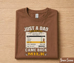 Just A Dad Who Always Came Back With The Milk Shirt Funny Dad Receipt Tee, Legendary Father Gift T-Shirt Fathers Day Husband Papa
