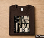 Dada Daddy Dad Bruh Shirt Funny Dad Life Tee, American Flag Dad T-Shirt, Fathers Day Gift for Husband Papa Birthday Shirt