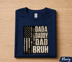 Dada Daddy Dad Bruh Shirt Funny Dad Life Tee, American Flag Dad T-Shirt, Fathers Day Gift for Husband Papa Birthday Shirt