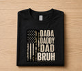 Dada Daddy Dad Bruh Shirt Funny Dad Life Tee, American Flag Dad T-Shirt