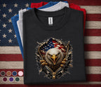 Patriotic Bald Eagle Shirt, American Flag Eagle Tee