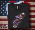 Patriotic Baseball Catcher Shirt, American Flag Baseball Drip Tee