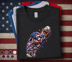 Patriotic Baseball Catcher Shirt, American Flag Baseball Drip Tee