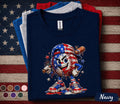 Patriotic Baseball Forth of July Shirt, American Flag Baseball Player Tee