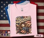 Patriotic Baseball Shirt, American Flag Baseball Tee, Vintage 4th of July Baseball Fan Shirt, USA Sports Lover Gift Top Forth of July