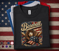Patriotic Baseball Shirt, American Flag Baseball Tee