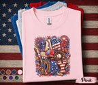Game Day Baseball Shirt, Patriotic 4th of July Baseball Tee, American Flag Sports Fan Shirt, USA Baseball Lover Gift Top Forth of July