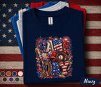 Game Day Baseball Shirt, Patriotic 4th of July Baseball Tee, American Flag Sports Fan Shirt, USA Baseball Lover Gift Top Forth of July