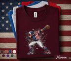 Patriotic Baseball Dabbing Shirt, American Flag Baseball Player Tee, Funny 4th of July Baseball Shirt, USA Sports Fan Gift Top Forth of July