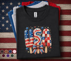 USA Popsicle Shirt, Patriotic Popsicle Tee