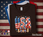 USA Popsicle Shirt, Patriotic Popsicle Tee, 4th of July Ice Cream Shirt, American Flag Summer Treat Independence Day Top Forth of July