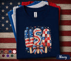 USA Popsicle Shirt, Patriotic Popsicle Tee, 4th of July Ice Cream Shirt, American Flag Summer Treat Independence Day Top Forth of July