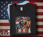 Patriotic Raccoon Shirt, America Raccoon Tee