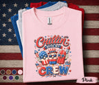 Chillin With My Crew Shirt, Patriotic Popsicle 4th of July Tee, Funny Independence Day Party Shirt, Red White Blue Summer Top Forth of July