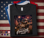 Chill The Fourth Out Raccoon Shirt, Funny 4th of July Raccoon Tee