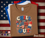 Chill The 4th Out Shirt, Funny 4th of July Popsicle Tee, Patriotic Independence Day Shirt, Red White Blue Summer Holiday Top Forth of July