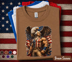 George Washington Patriotic Shirt, 4th of July Eagle Tee, American Flag Independence Day Shirt, USA Freedom Tee Forth of July GYM
