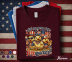 Did Someone Say Firequacker Shirt, Funny Patriotic Duck 4th of July Tee, Cute Independence Day Duckling USA Party Shirt Forth of July