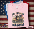 Get In Loser We're Crossing The Delaware Shirt, Funny George Washington 4th of July Tee, Patriotic American History Shirt Forth of July