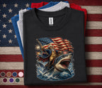 George Washington Riding Shark Shirt, Funny Patriotic 4th of July Tee