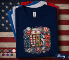 Patriotic Nurse Shirt, 4th of July Nurse Tee, American Flag Nursing Shirt, RN Independence Day Gift, Healthcare Worker Top Forth of July