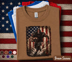 Patriotic Football Player Shirt, 4th of July Football Tee, American Flag Sports Shirt, USA Football Fan Gift, Top Forth of July Football