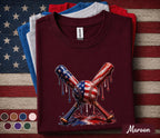 Patriotic Baseball Shirt, Forth of July Kids Youth Boy American Flag Baseball Drip Tee, 4th of July Baseball Shirt, USA Baseball Player Gift