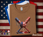 Patriotic Baseball Shirt, Forth of July Kids Youth Boy American Flag Baseball Drip Tee, 4th of July Baseball Shirt, USA Baseball Player Gift