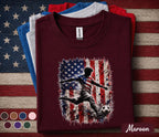 Patriotic Soccer Player Shirt, 4th Of July Soccer Tee, USA Flag Football Shirt, Independence Day Athlete Gift, Match Day Top Forth of July