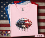 Patriotic Football Shirt, Kids Youth Boy 4th Of July Football Tee American Flag Football Shirt, USA Sport Fan Independence Day Forth of July