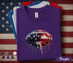 Patriotic Football Shirt, Kids Youth Boy 4th Of July Football Tee American Flag Football Shirt, USA Sport Fan Independence Day Forth of July