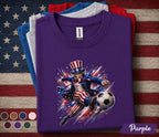 Uncle Sam Soccer Shirt, Patriotic Soccer Player Tee, 4th Of July Soccer Fan Shirt, American Flag Independence Day Sports Top Forth of July