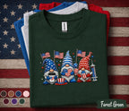 Patriotic Nurse Gnome 4th Of July Shirt, American Flag Healthcare Worker Tee, RN CNA Independence Day Gift, Medical Staff USA Forth of July