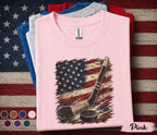 Patriotic Hockey Shirt, American Flag Hockey Tee, 4th Of July Hockey Player Shirt, USA Sports Fan Independence Day Gift Forth of July