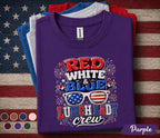 Red White & Blue Lunch Lady Crew Shirt, 4th Of July Lunch Lady Tee, Patriotic School Cafeteria Staff Shirt, Forth of July Gift