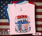 Red White & Blue Lunch Lady Crew Shirt, 4th Of July Lunch Lady Tee, Patriotic School Cafeteria Staff Shirt, Forth of July Gift