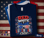Red White & Blue Lunch Lady Crew Shirt, 4th Of July Lunch Lady Tee, Patriotic School Cafeteria Staff Shirt, Forth of July Gift