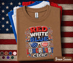 Red White & Blue Lunch Lady Crew Shirt, 4th Of July Lunch Lady Tee, Patriotic School Cafeteria Staff Shirt, Forth of July Gift