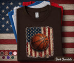 Patriotic Basketball Shirt, American Flag Basketball Tee, 4th Of July Basketball Player Shirt, USA Sports Fan Forth of July Gift