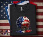 4th of July Soccer Shirt Kids Youth Boy, Patriotic Soccer Ball Tee