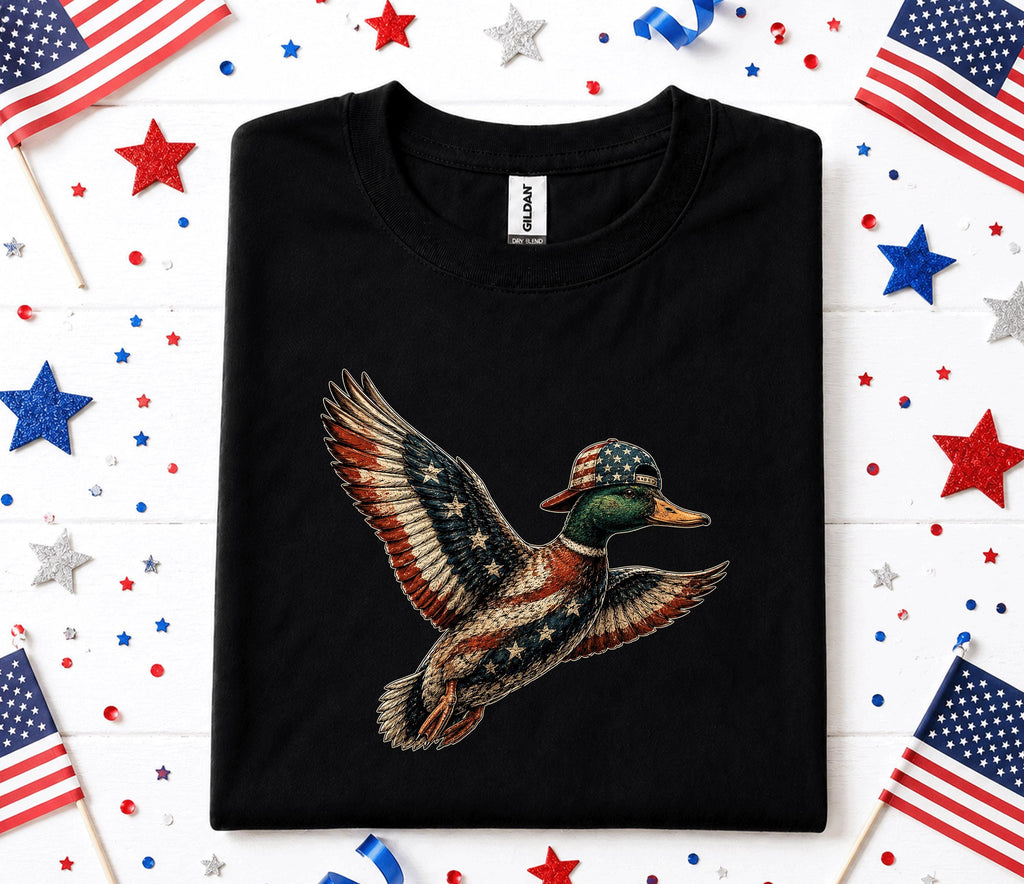 4th of July Duck Shirt, Patriotic Mallard Duck Tee