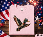 4th of July Duck Shirt, Patriotic Mallard Duck Tee, American Flag Waterfowl Forth of July Shirt, Independence Day Hunting Gift, USA Duck Tee