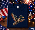 4th of July Duck Shirt, Patriotic Mallard Duck Tee, American Flag Waterfowl Forth of July Shirt, Independence Day Hunting Gift, USA Duck Tee