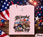 4th of July Farm Boy Shirt, Star Spangled Farm Boy Tee, Patriotic Tractor Forth of July Shirt, American Farmer Independence Day Gift USA