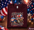 4th of July Farm Boy Shirt, Star Spangled Farm Boy Tee, Patriotic Tractor Forth of July Shirt, American Farmer Independence Day Gift USA