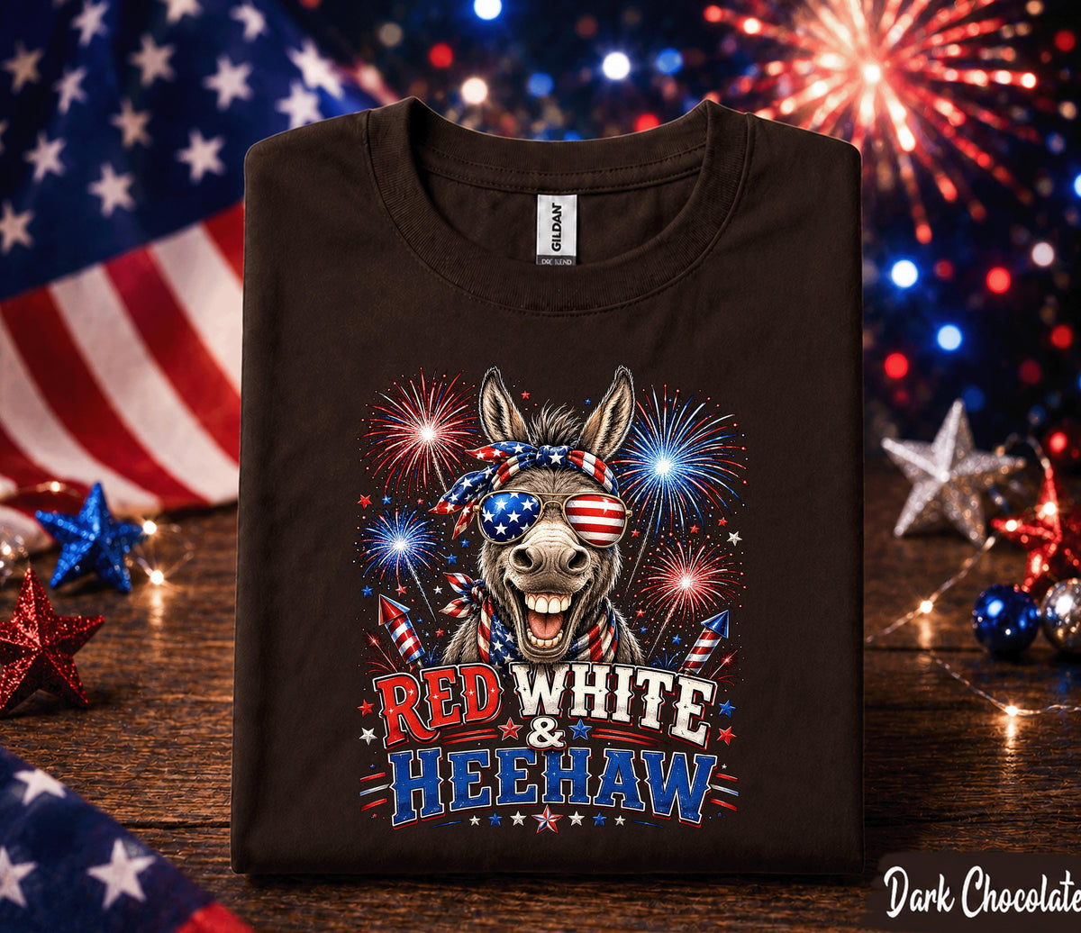 4th of July Donkey Shirt, Red White and Heehaw Tee, Patriotic Donkey Forth of July Shirt, Funny Independence Day USA Party Shirt Gift